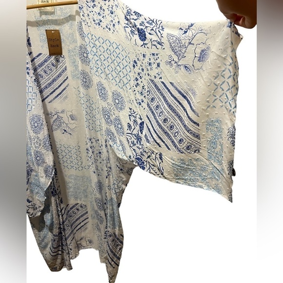 NWT Style Rack Kimono style wrap swimsuit cover up wide sleeve beach pool lounge - Picture 8 of 9